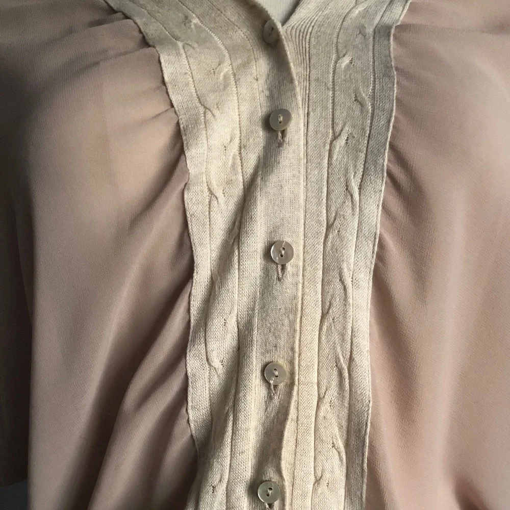 Ipekyol blush colored sheer blouse - Picture 4 of 8